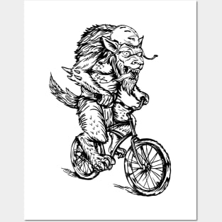 SEEMBO Beast Cycling Bicycle Cyclist Bicycling Biking Biker Posters and Art